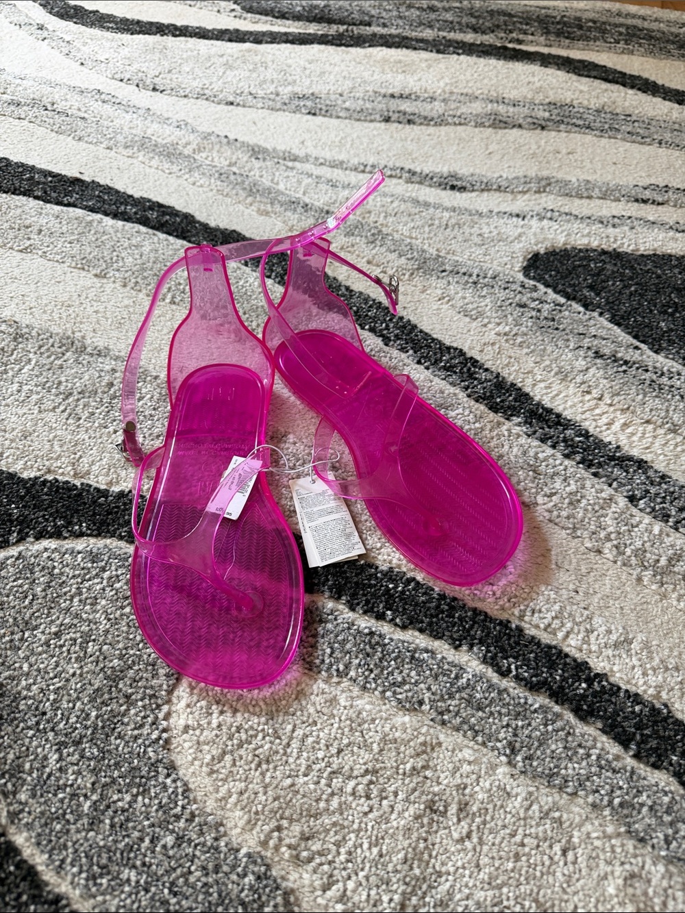 GAP Hot Pink Jelly Ankle-Strap Sandals